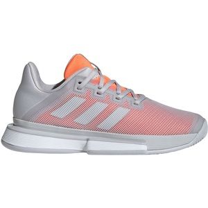 Adidas Soulmatch Bounce Clay Womens 7.5 Tennis Grey Coral EUC Shoes